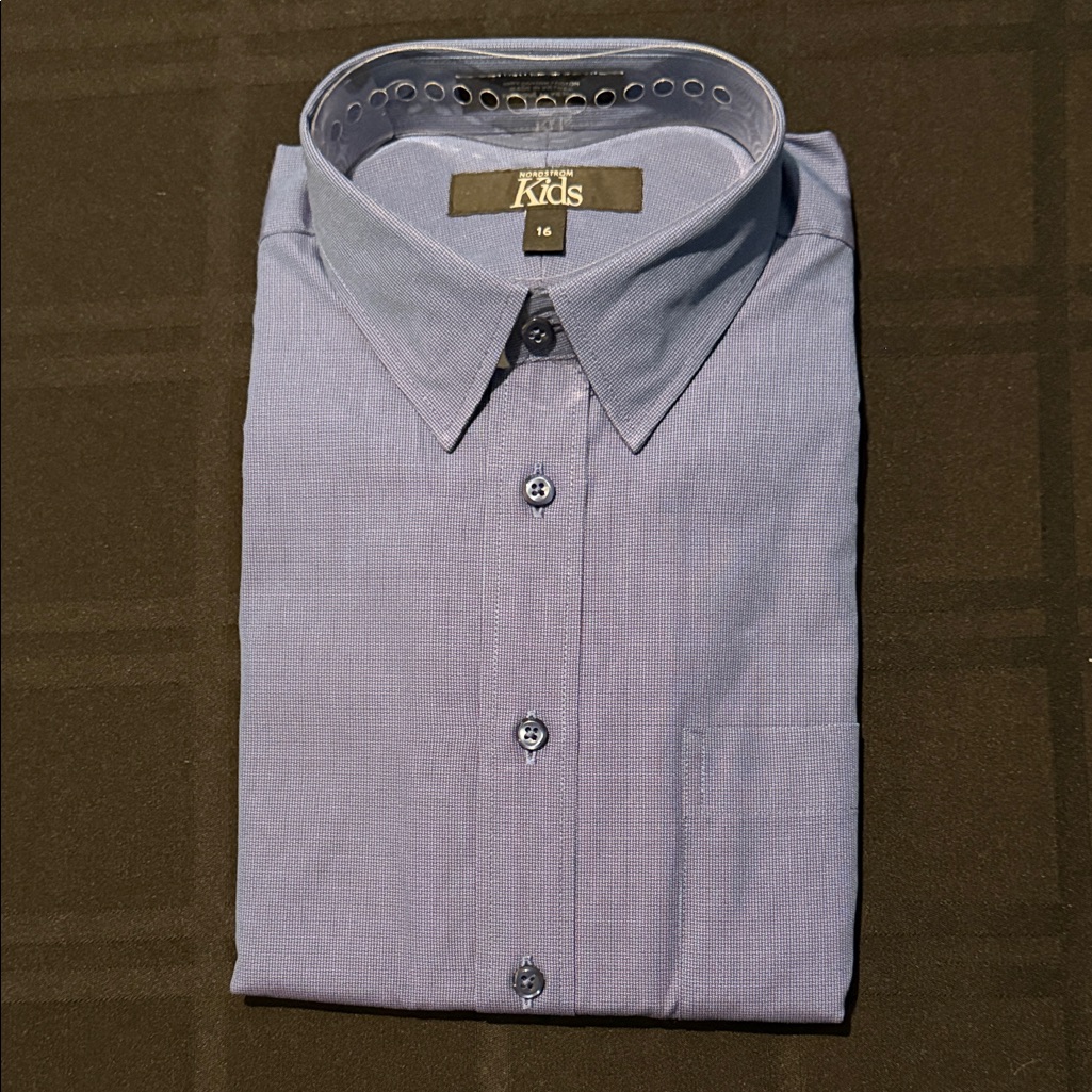 Nordstrom Classic Blue Dress Shirt For Kids